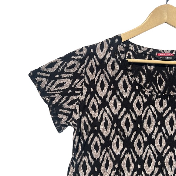Scotch & Soda Beach Bandits Tan & Black Print Boxy Tee Size XS - Picture 2 of 13